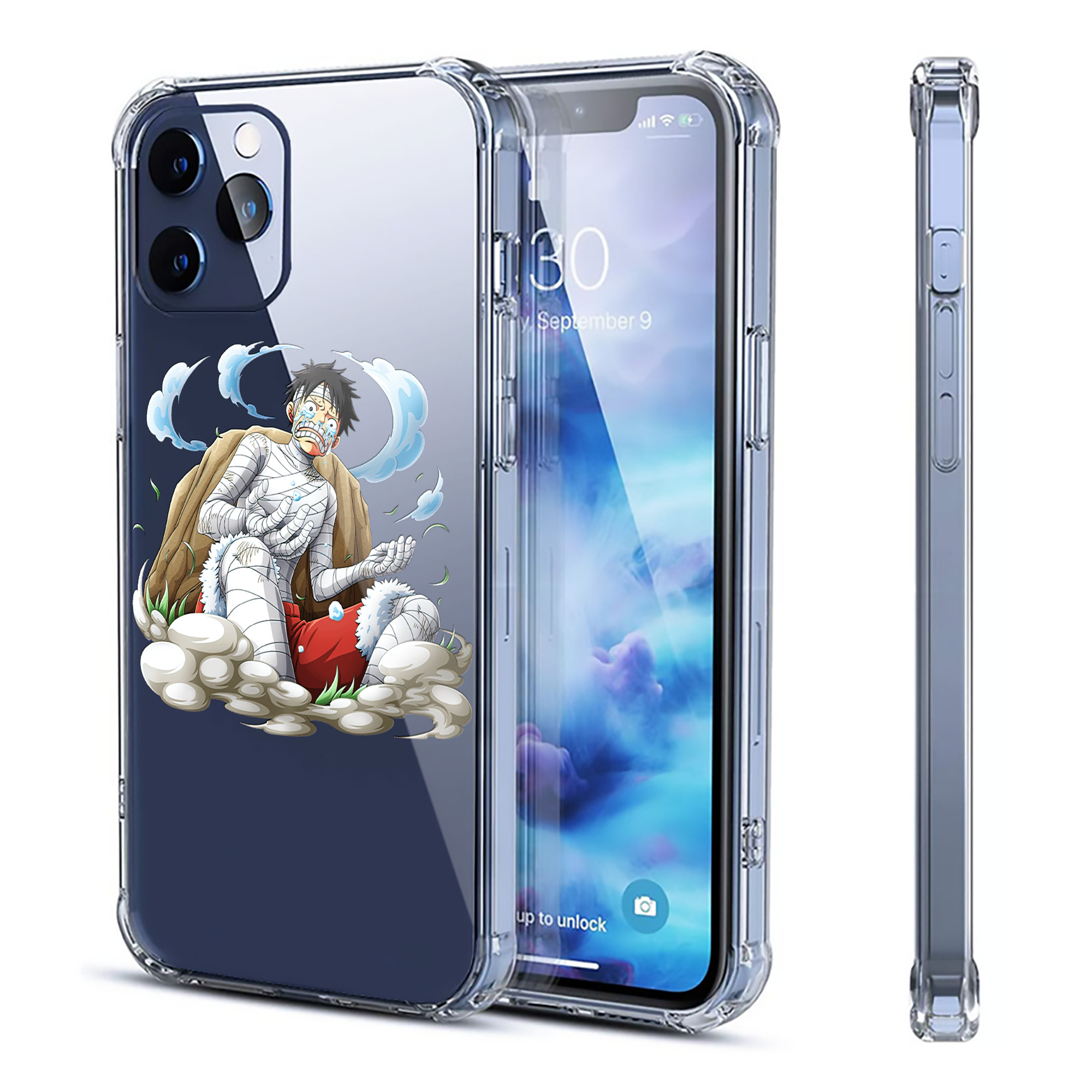 （画像用） ワンピース モンキー・D・ルフィ ONE PIECE Monkey D. Luffy 【iPhone 12シリーズ対応】透明スマホケース（クリアソフトケース）